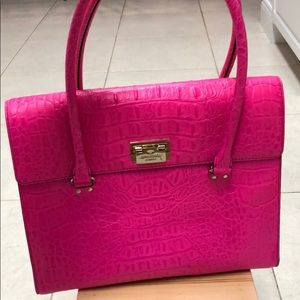 Pink gator skin Kate Spade purse